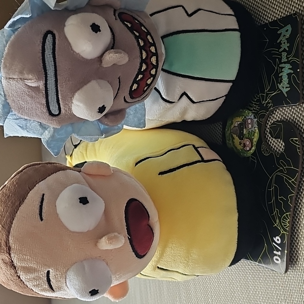 Rick and Morty Plush Slippers         (NEW 9/10)